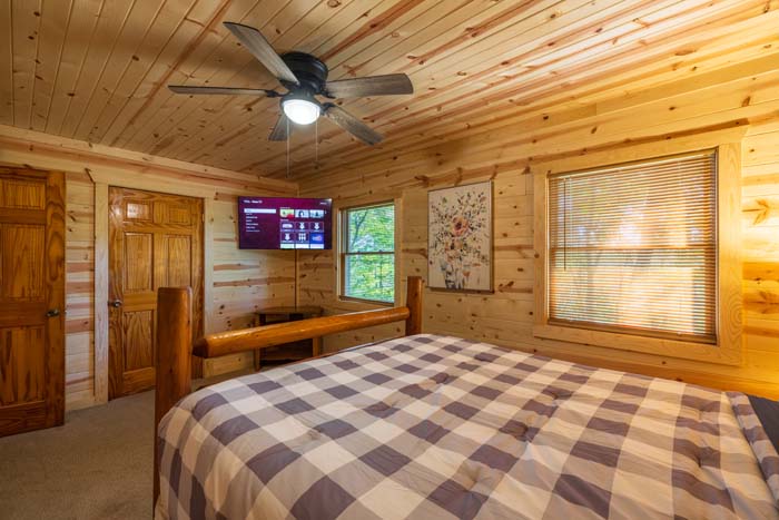 Cabin exterior showing front deck