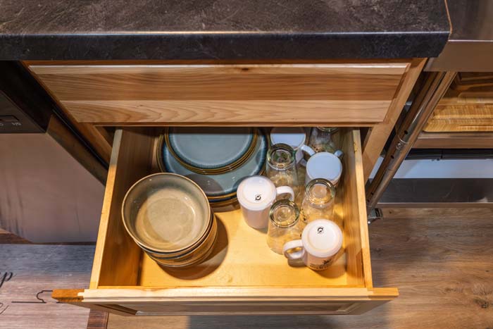 Cozy king bedroom with natural light