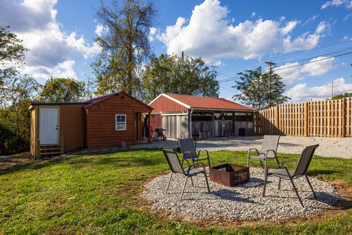 Comfortable lounge area inside cabin