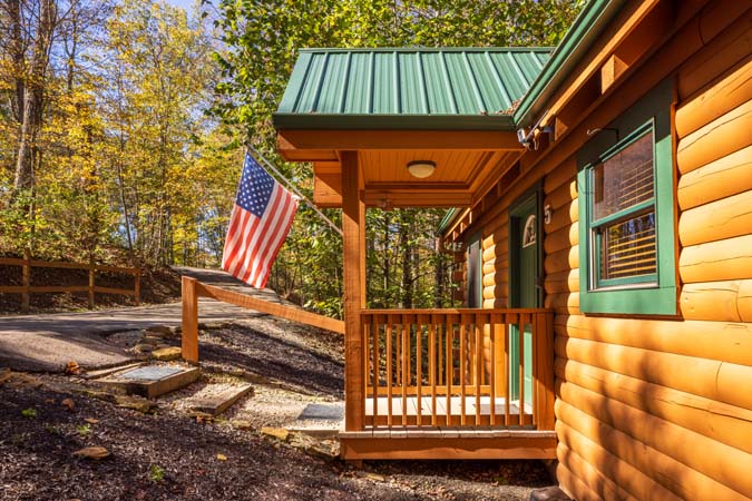 Fully equipped kitchen at Cardinal Cabin in Hocking Hills Ohio