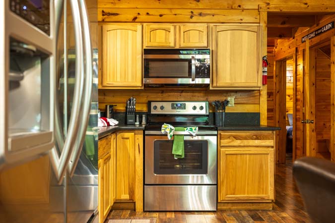 Clean and spacious bathroom interior at Cardinal Cabin
