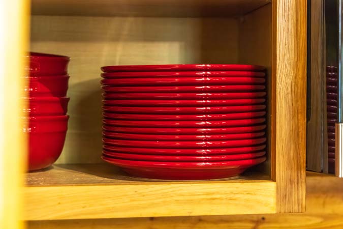 Indoor recreation area at Cardinal Cabin