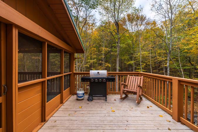 Cardinal Cabin exterior during winter season
