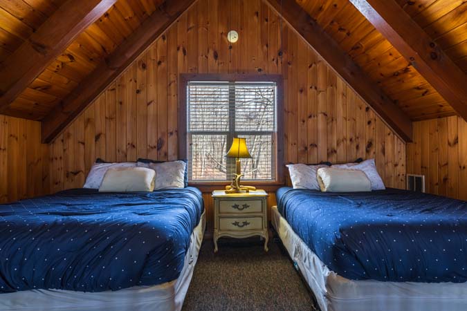 Propane and charcoal grill area at Chickadee Cabin