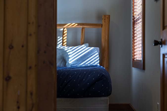 Chickadee Cabin exterior during summer season