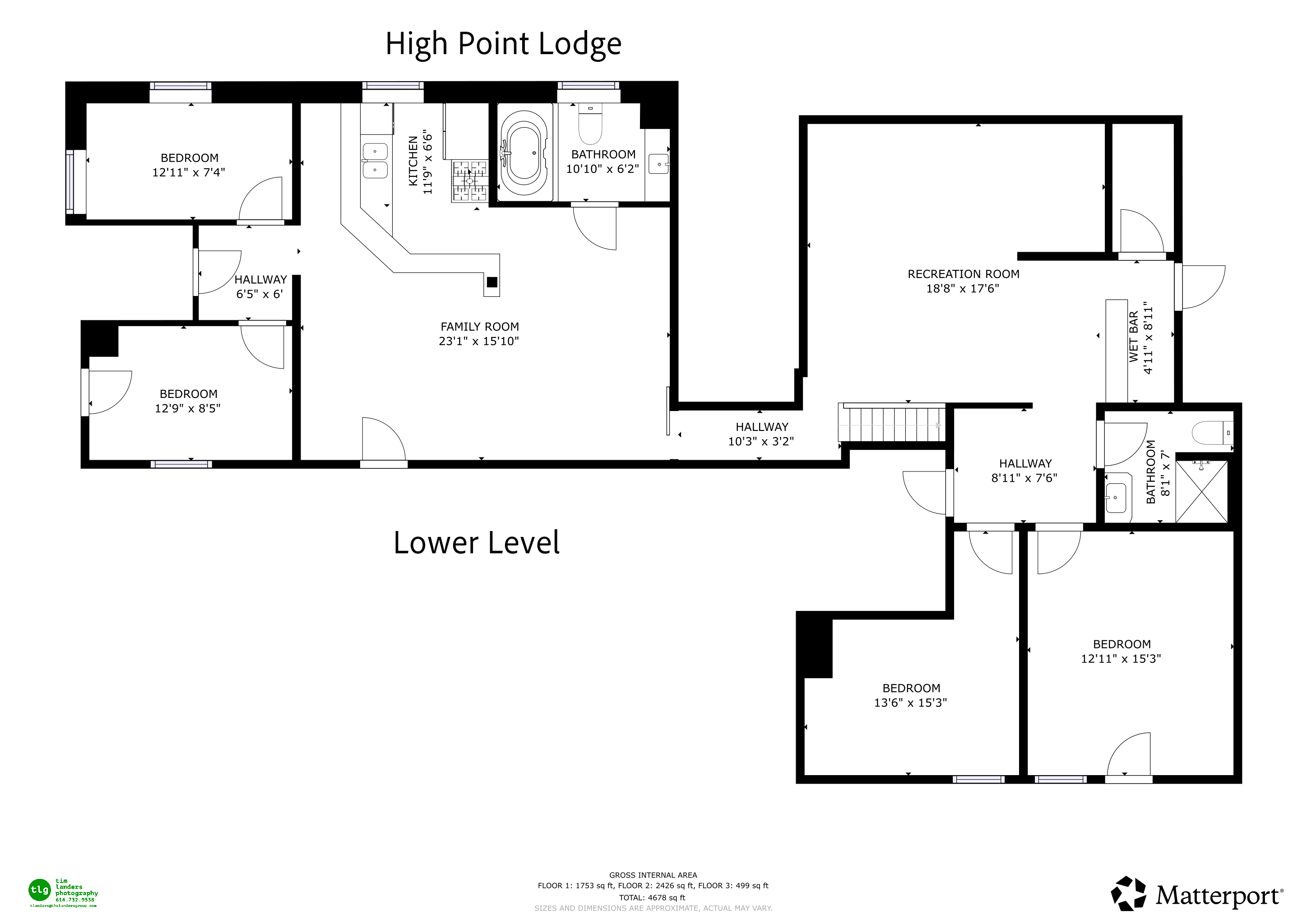 High Point Lodge Lower level drawing
