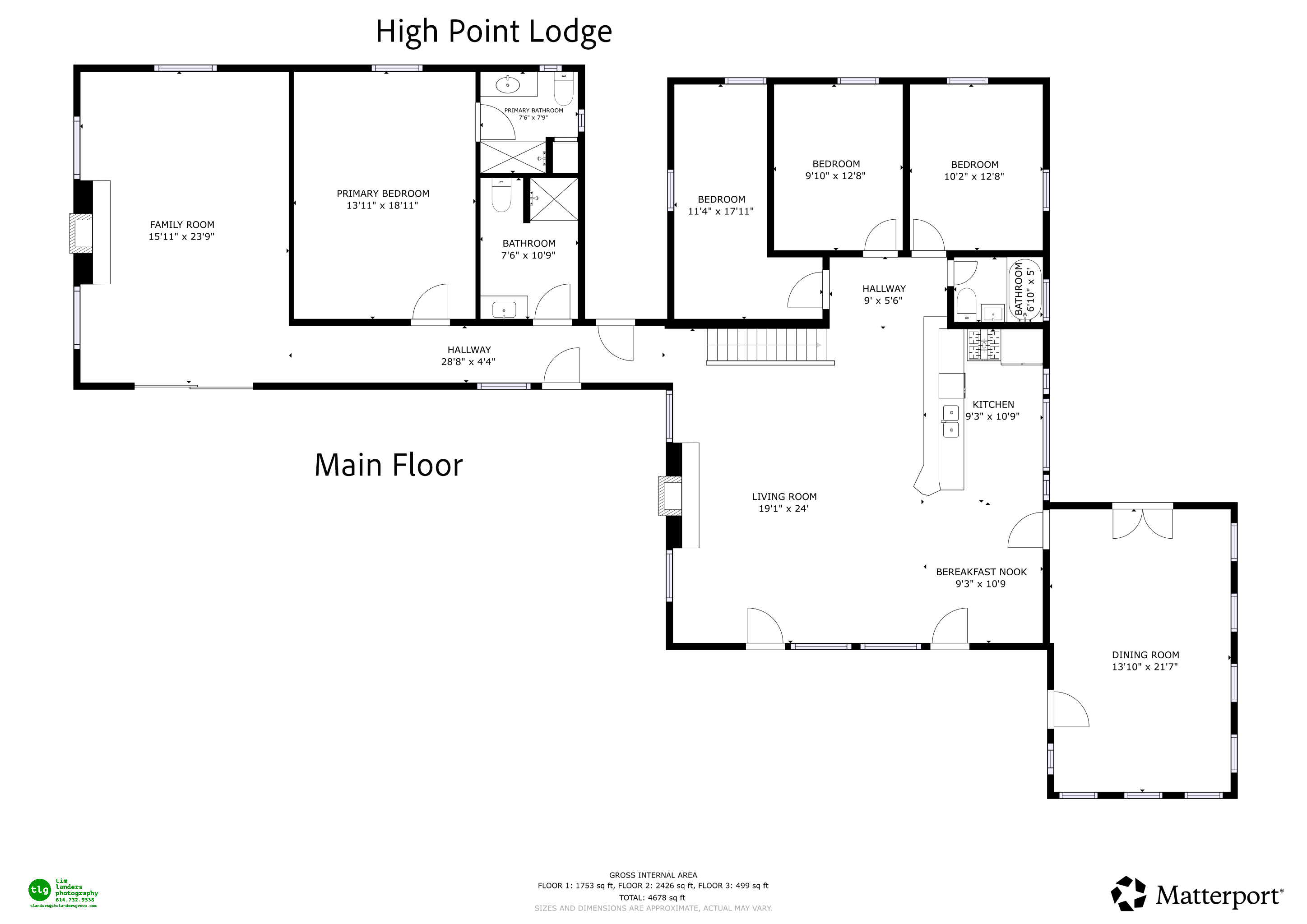 High Point Lodge Main floor drawing