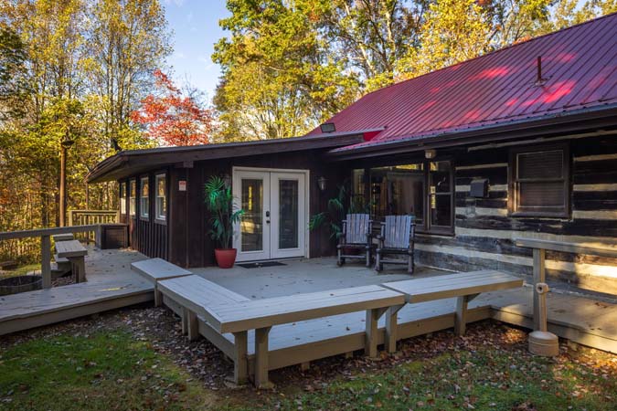 High Point Lodge overlooking wooded hills