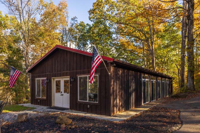 Crafted wood exterior at High Point Lodge