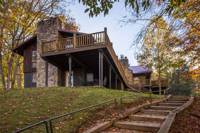 Rustic lodge design at High Point Lodge