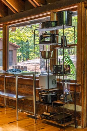 High Point Lodge interior showing wood beams and finishes
