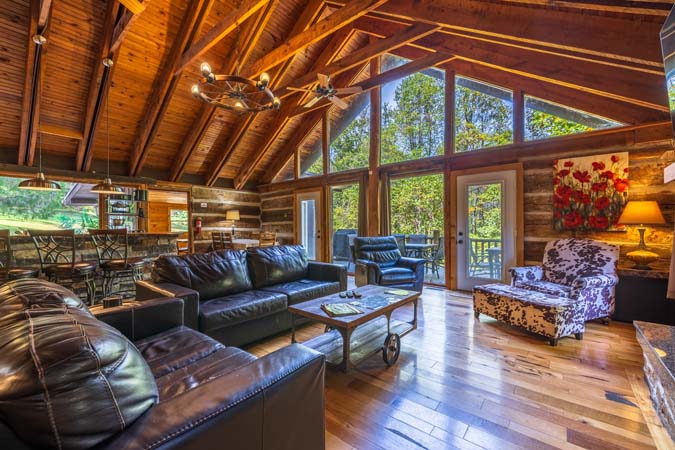 Pool house patio furniture at High Point Lodge