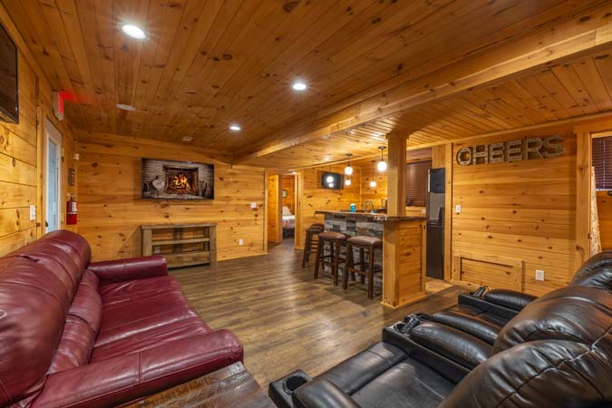 Sunset over hillside at High Point Lodge