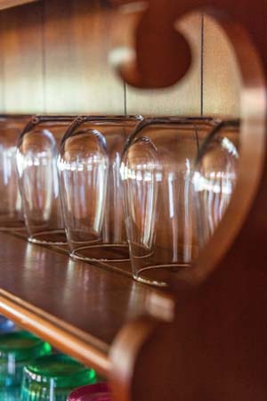 Original hand hewn log cabin at High Point Lodge