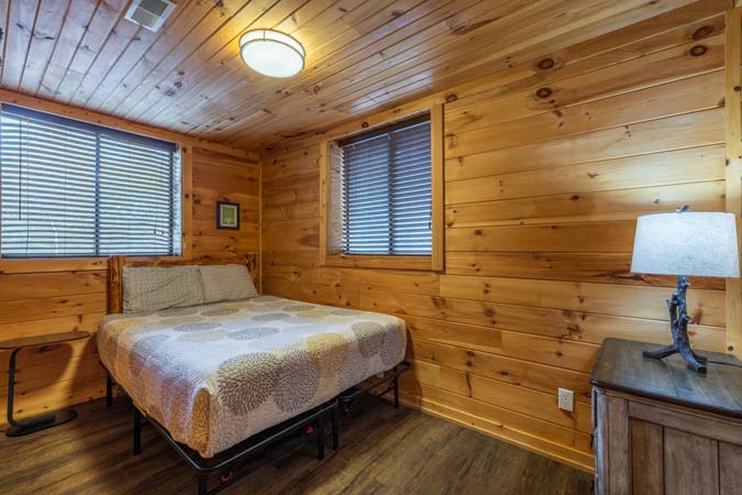 Wooded hillside backdrop at High Point Lodge