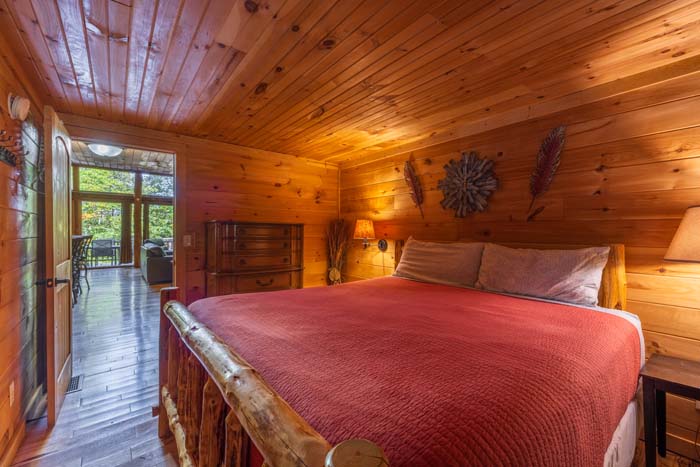 Loft sleeping area with tent style design