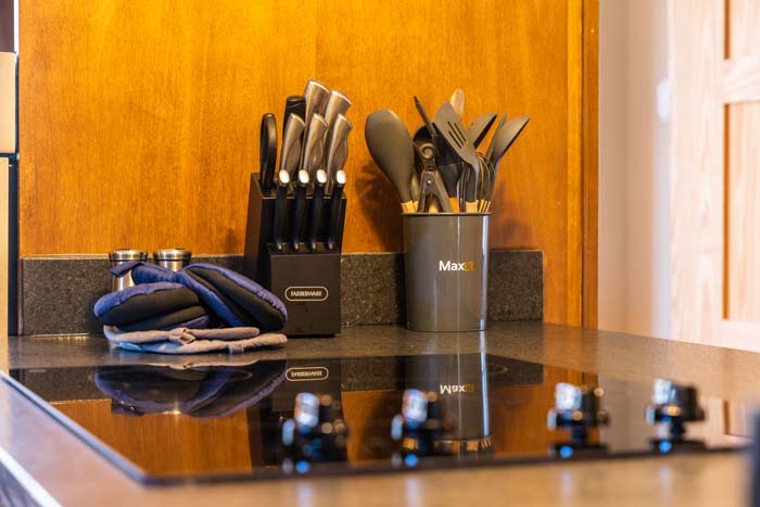 Recreation space with multiple game options for guests