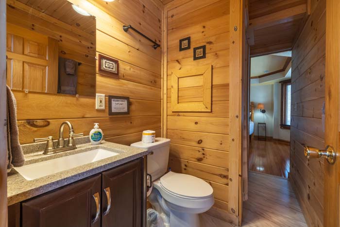 Luxury lodge interior with high ceilings and natural light