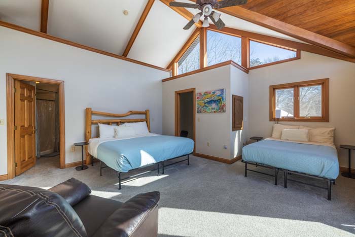 Bedroom with king bed and cozy retreat atmosphere