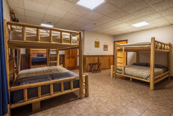 Deck space overlooking wooded hillside and natural scenery
