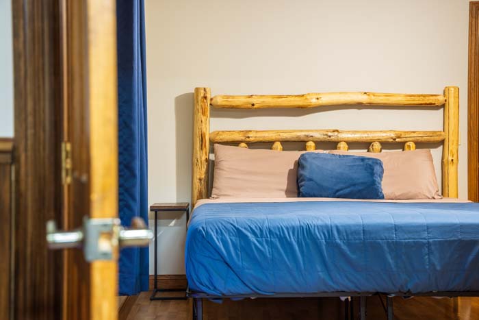 Outdoor area with fire pit and gathering space for guests