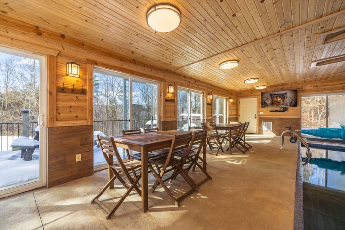 Large retreat property with outdoor space and wooded setting