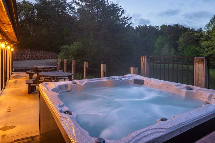 Hilltop Retreat recreation area with ping pong and shuffleboard