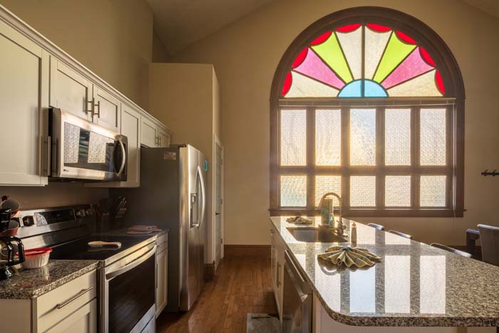 Close-up of historic church doors and architectural trim