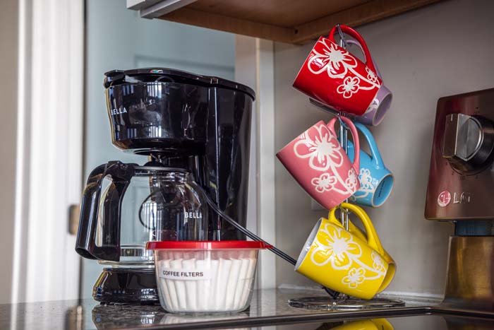 Relaxing outdoor seating area beside the hot tub