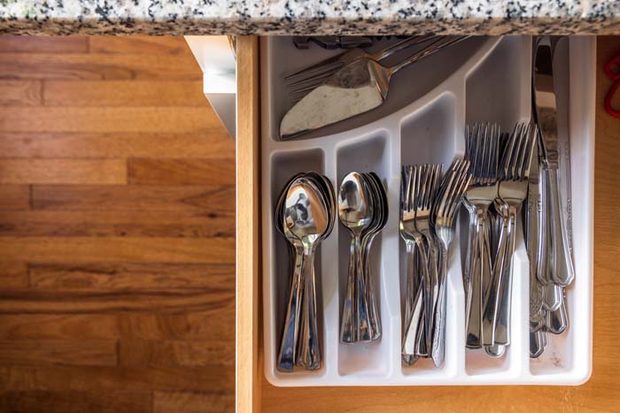 Wood-beam ceiling preserved from original church design