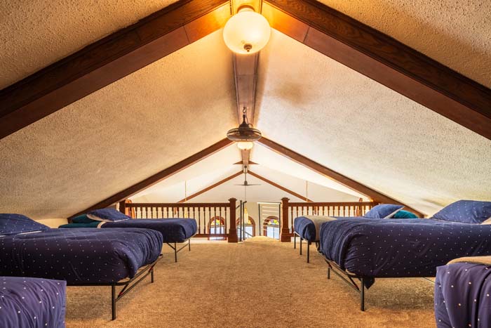 Close-up of architectural window trim detail