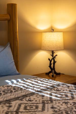 Steep driveway leading to Mockingbird Cabin