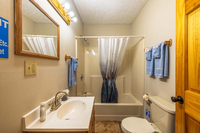 Mockingbird Cabin exterior during summer season