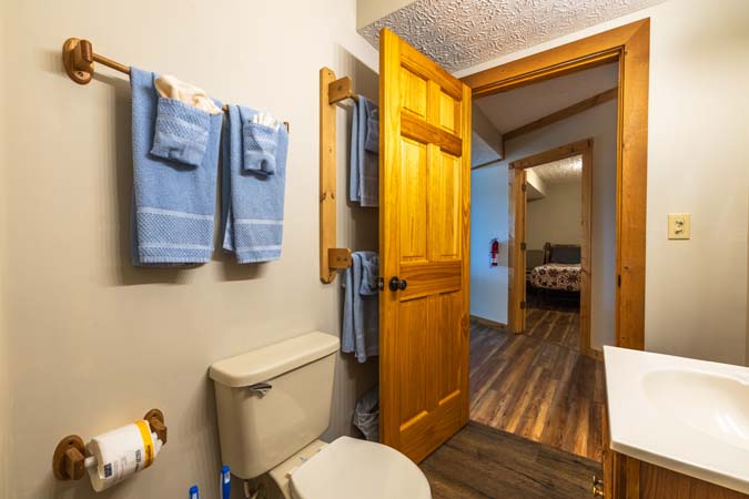 Mockingbird Cabin exterior during fall season