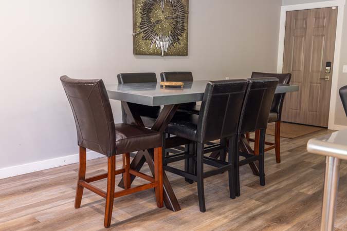 Modern living space inside Onyx Outpost