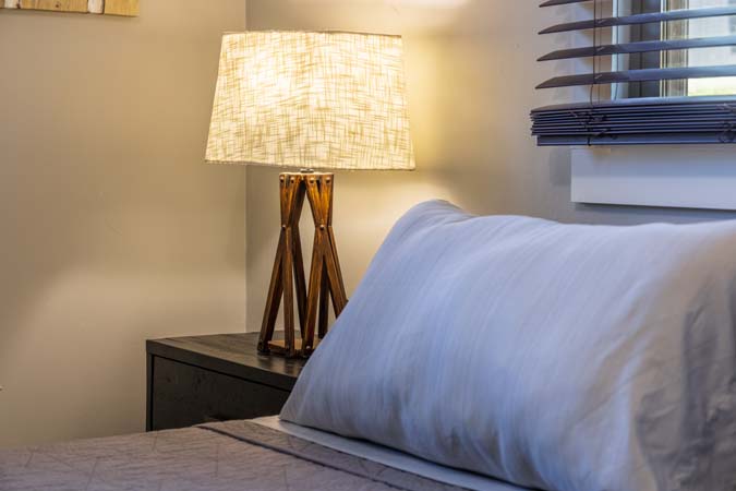 Bathroom vanity and fixtures at Onyx Outpost