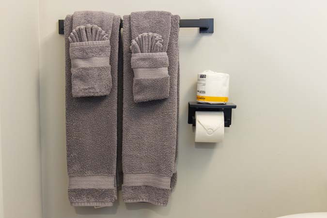 Outdoor seating near fire ring at Onyx Outpost