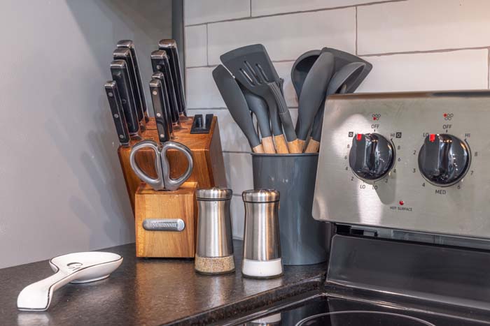 Coffee area near kitchen counter