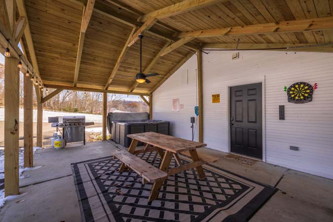 Open concept living space at The Grange