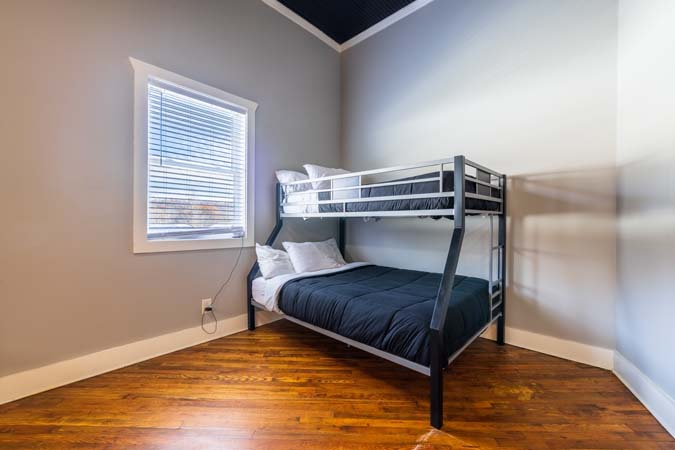 Kitchen and dining flow at The Grange