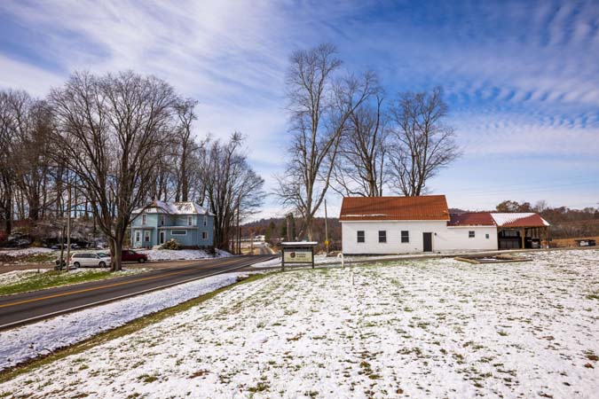 Outdoor seating and patio space at The Grange
