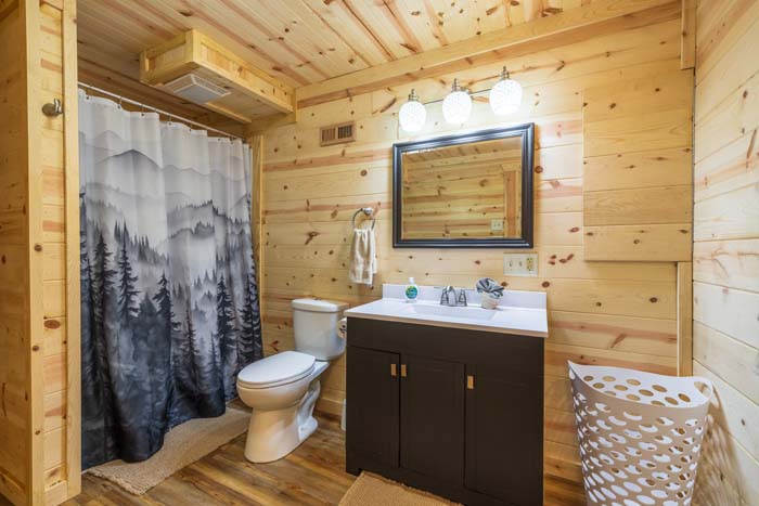 Bathroom vanity and mirror