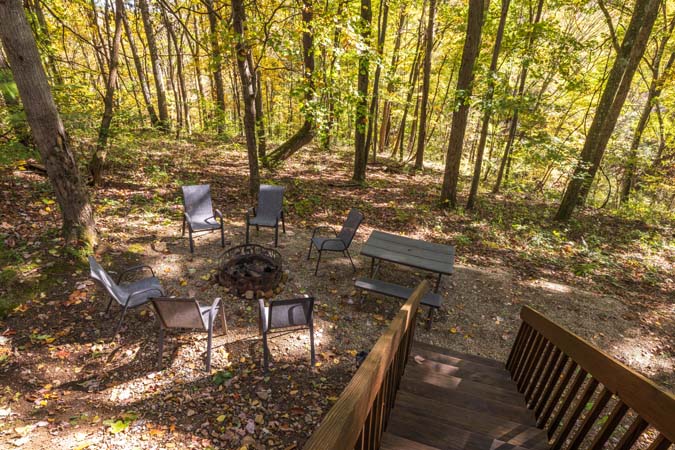 Private cabin exterior at Bent Tree Cabin in Hocking Hills Ohio