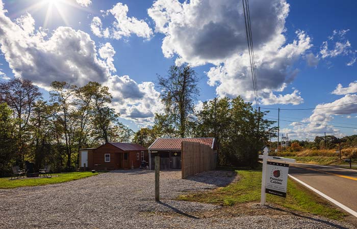 Bigfoot's Lair Bigfoots Lair cabin exterior in Hocking Hills Ohio