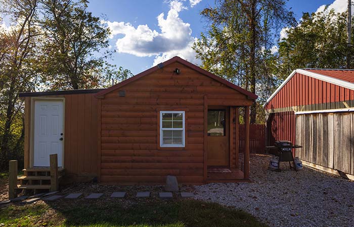Bigfoot's Lair Bigfoots Lair woodland retreat exterior in Hocking Hills Ohio