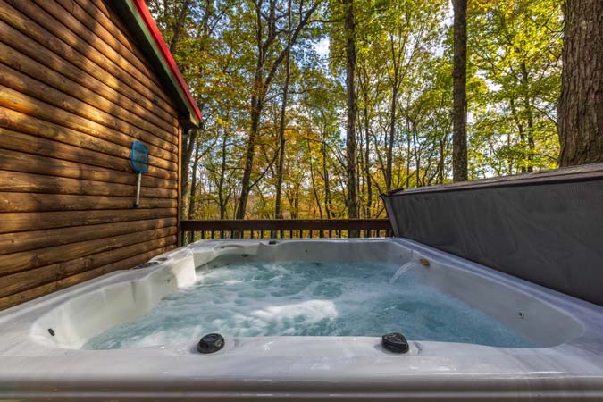 Outdoor space at Big Oak Cabin for relaxing in nature
