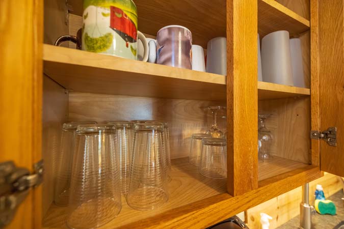 Ping pong table detail at Bluebird Cabin