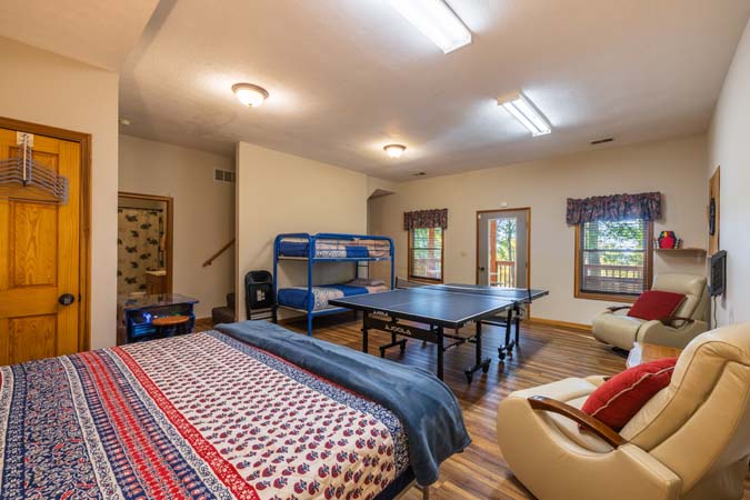 Steep driveway leading to Bluebird Cabin