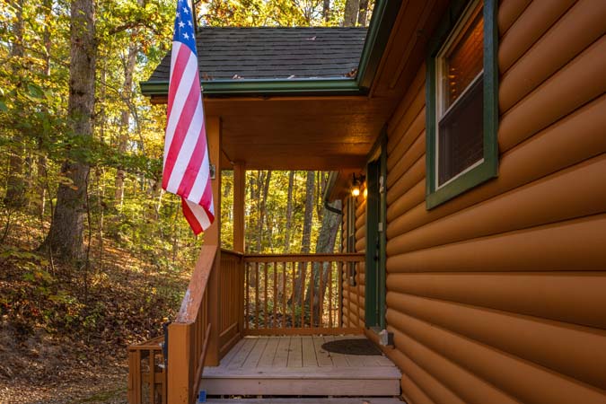Fully equipped kitchen at Bluebird Cabin in Hocking Hills Ohio
