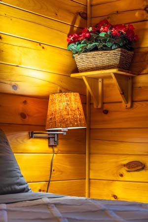 Kitchen counter space for group meals at Catbird Cabin